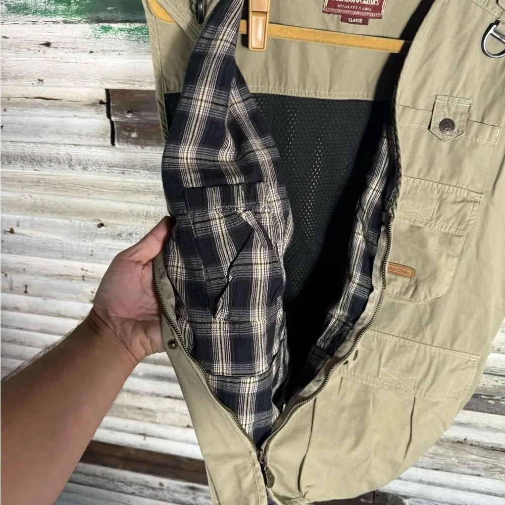 Vintage Marlboro Classics Plaid Lined Fishing Vest